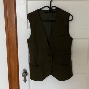 Wenger Olive Green Wool Loden Vest